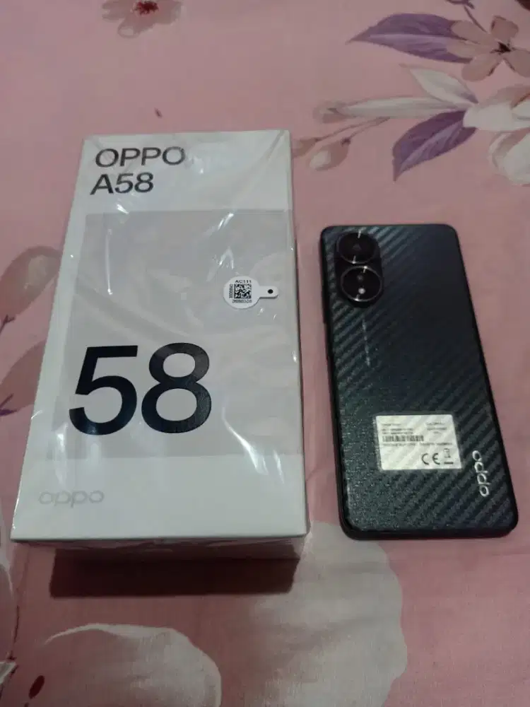 Oppo A58 Black Full Set . Mantapss muluss