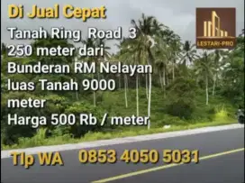 Di Jual Cepat dan Murah Harga bawa pasaran Tanah Ring Road 3 luas 9000