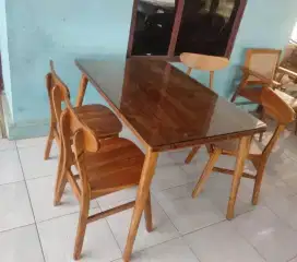 FURNITURE MURAH/Meja Makan Ropan 4Kursi/meja makan cafe/kursi cafe bar