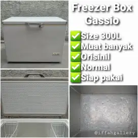 Freezer Box Gassio 300 Liter Orisinil Belum Pernah Rusak Siap Pakai