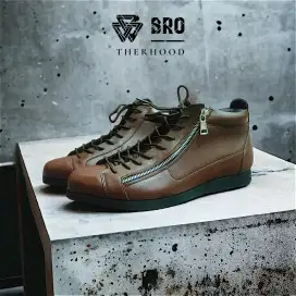 Sepatu formal dan non formal kulit sapi asli boston paris brown