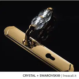 Gagang pintu LINEA CALI plat swarovski brass made in ITALY