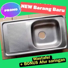 Wastafel bak cuci piring ~Bahan Stainless + BONUS afur filter SARINGAN