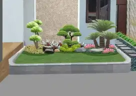 menerima jasa pembuatan taman,relief,mini garden,tanaman hias dll