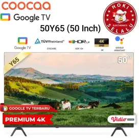 Coocaa LED Smart Google Digital TV 50 Inch 50Y65 4K UHD HDR Dolby