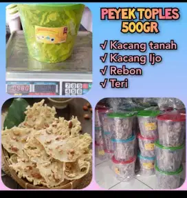 Peyek kacang tanah / peyek nganjuk / kembang goyang toples