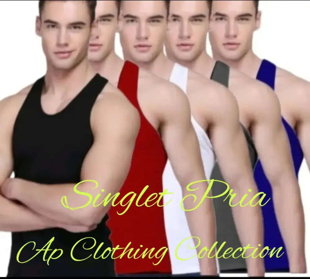 Grosir dan ecer singlet Pria