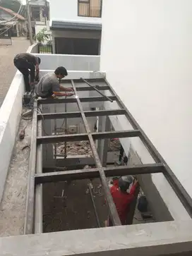kanopi atap kaca tempered