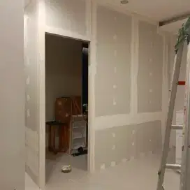 Partisi gypsum dan pintu sleiding