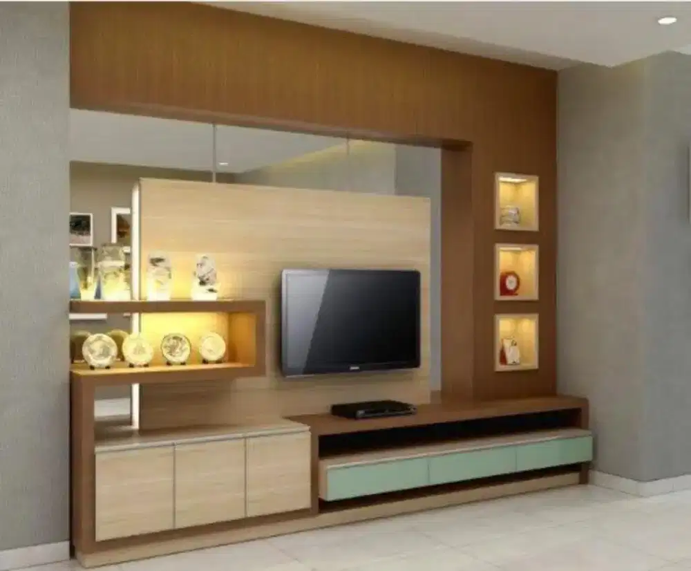 Desain Kitchen Set Wardrobe Backdrop Tempat tidur Lemari Multiplex