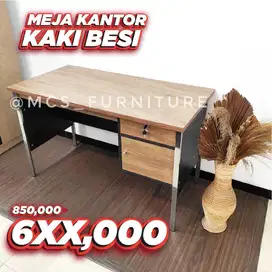 Meja Kantor 1/2 Biro Kaki Besi