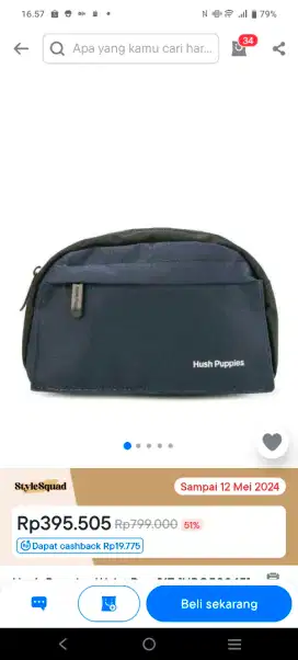 Jual waist bag hush puppies 217