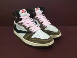 Sepatu nike air jordan 1 high og ts sp travis scott size 43