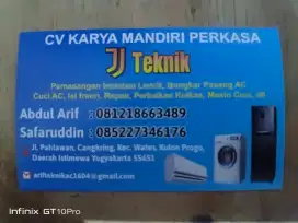 service AC, kulkas, mesin cuci, instalasi listrik, dll