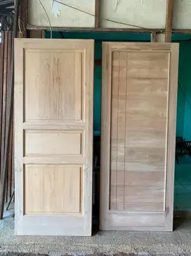 Pintu Meranti Model Panel & Minimalis (bahan kayu bekas)