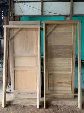 Kusen Pintu Meranti (Bahan Kayu Bekas)