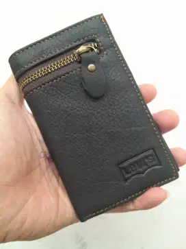 DOMPET LIPAT KULIT I DOMPET PRIA KULIT ASLI TYPE RESLETING LUAR 3/4