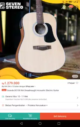 Gitar grande DE 100 NA mulus