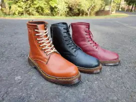 Sepatu Boots Kasual High Kasual Kulit