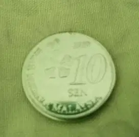 Koin kuno 10 sen Malaysia