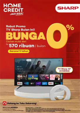 Sharp Smart TV 32inch ?PROMO SPECIAL BUNGA BISA 0%?