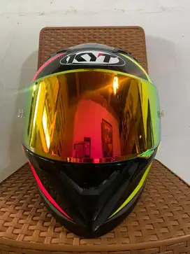 Helm KYT Raid black fuxia fluo yellow