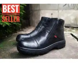 Ready sepatu safety kulit asli murah