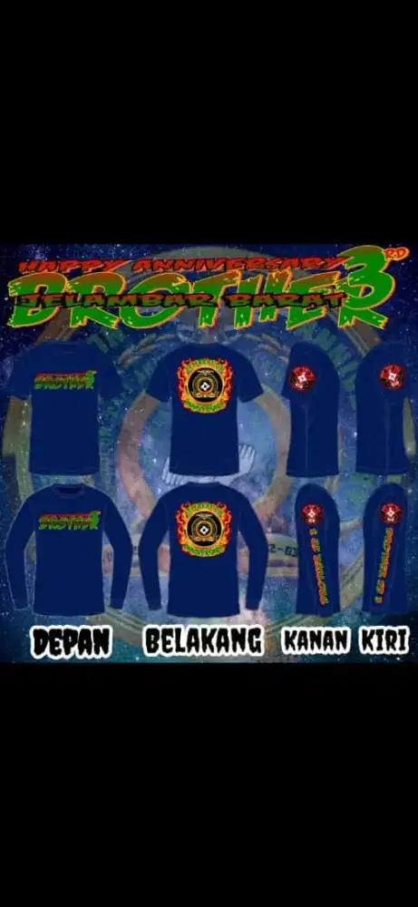 Kaos tum (lengan pendek+lengan panjang)