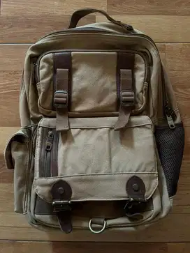 Full Hardy Zapatos Canvas Bag tas Kanvas Army Look Backpack