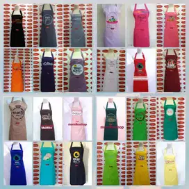 Celemek Apron Custom Bordir Logo Gambar