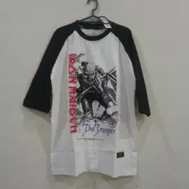 Kaos Tshirt Band Original Iron Maiden The Trooper Raglan
