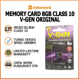 Memory Card Micro SD 8GB Class 10 VGeN ORI Turbo Series Speed 100 Mbps