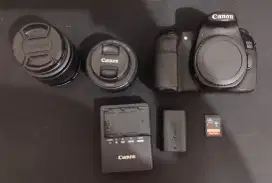 Canon 60D + Lensa Kit + Canon 50mm +Tas + Memory Card 16GB