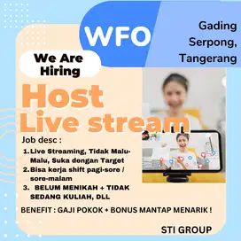 Host Live Streaming Konten Kreatif Elektronik Gading Serpong