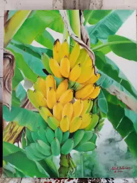 Lukisan pisang matang pohon