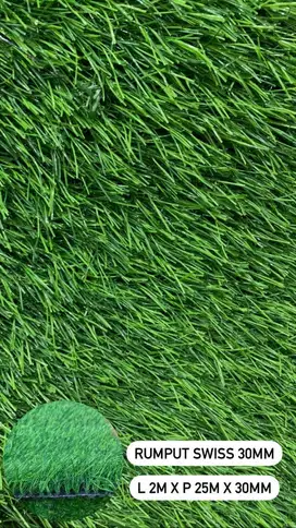 Taman Rumput Sintetis Swiss 3cm Taman Outdoor Harga Per Meter