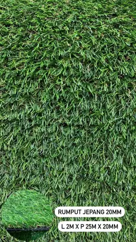 Dekorasi Taman Rumput Sintesis Jepang 2cm - Harga Per Meter