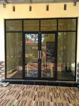 Alumunium Pintu jendela kaca etalase minimalis murah klasik modern