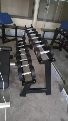 Alat fitness dumble set RACK 20 kg