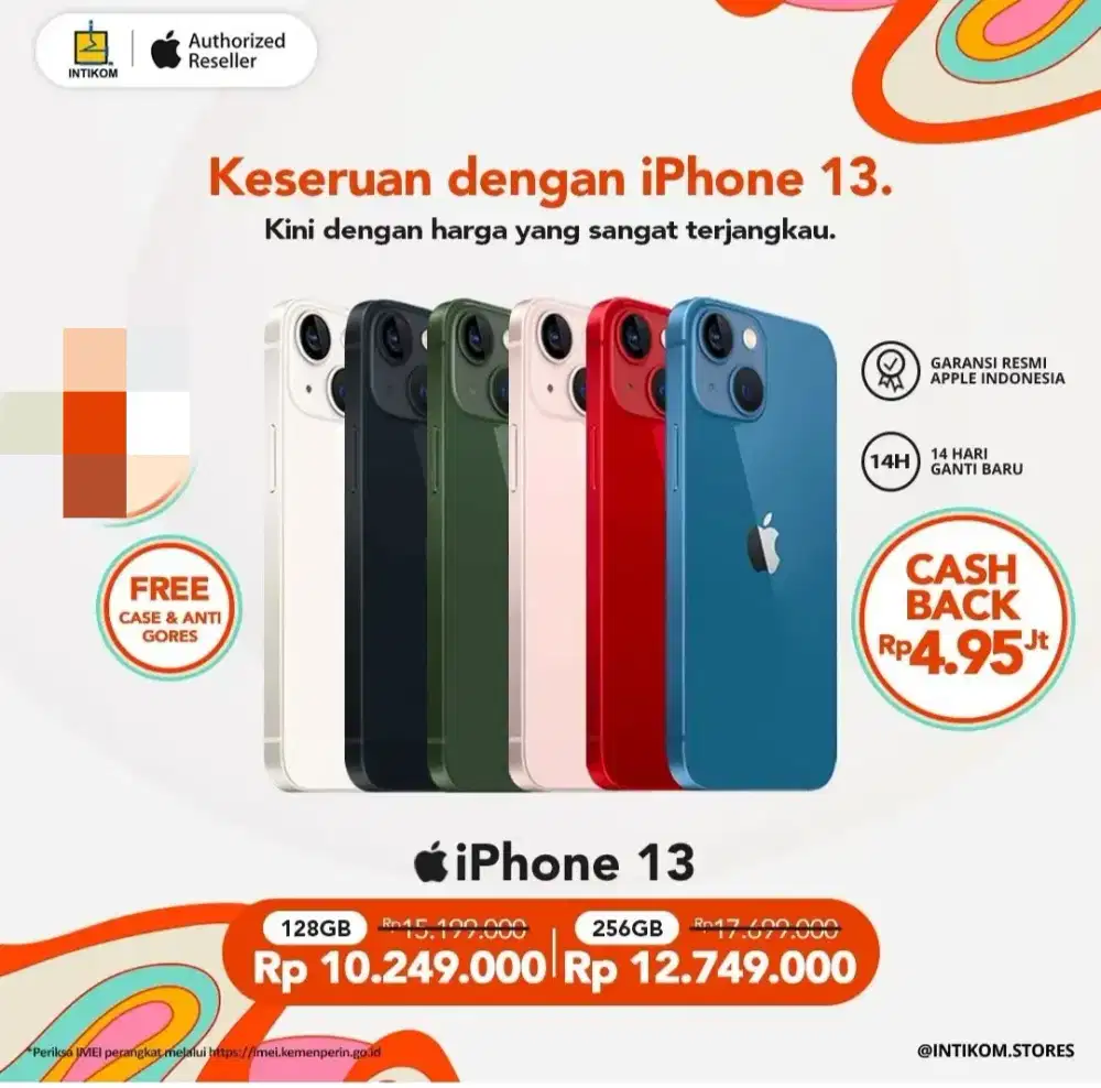 Kredit Iphone 13 gratis 2x cicilan