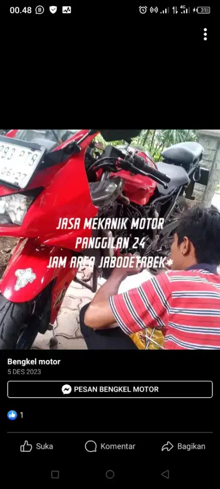 JASA MEKANIK / MONTIR MOTOR PANGGILAN 24JAM - JABODETABEK