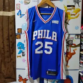 Jersey Basketball NBA Philadelphia 76ers SIMMOMS 25 blue second