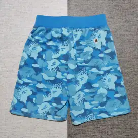 Celana pendek boardshort A Bathing Ape FIRE camo blue original second