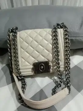 Tas rantai ala Chanel kulit asli second