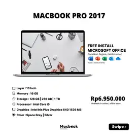 Macbook Pro 2017 RAM 16/128 GB, 256 GB, 1 TB