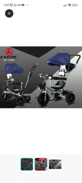 Sepeda trixyle bisa putar 360 bentuk seperti stroller