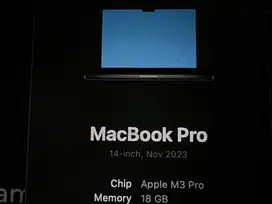 Macbook Pro M3 Pro Like New Murmer