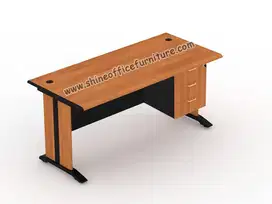 Meja kantor uno 160 dengan Laci gantung Warna Cherry