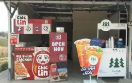 Meja Booth Portabel (Chiclin Chicken)