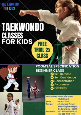 Kursus Latihan Beladiri Taekwondo